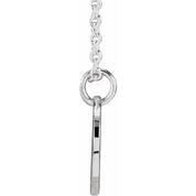 Sterling Silver Script Initial Q 16-18" Necklace