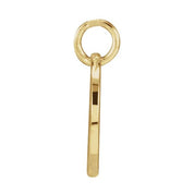 14K Yellow Script Initial Q Pendant