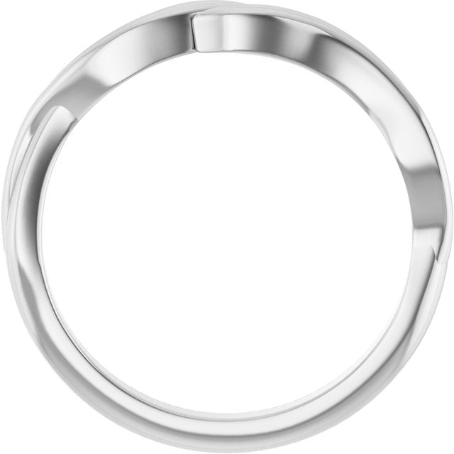 14K White Stackable Ring