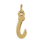 14K Yellow Petite Initial I Pendant