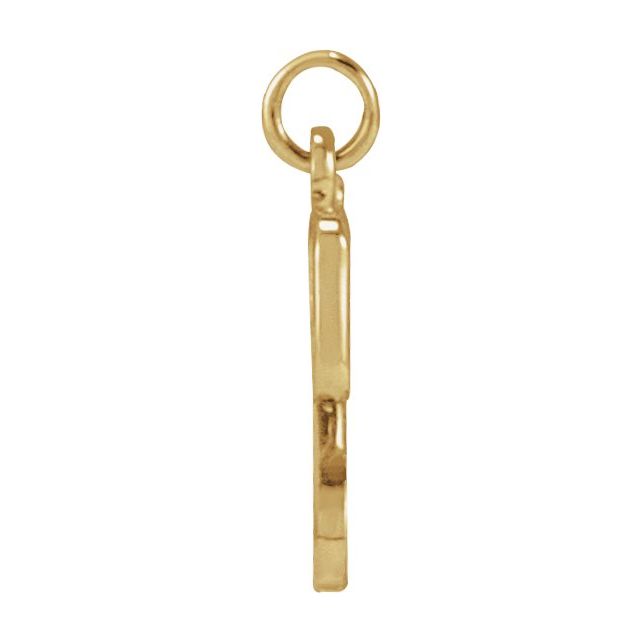 14K Yellow Petite Initial Y Pendant