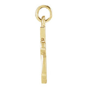 14K Yellow Petite Initial Q Pendant