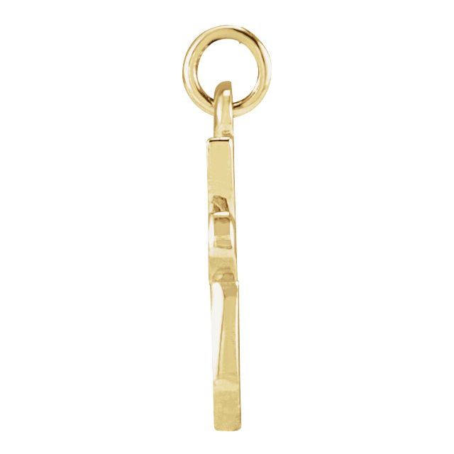 14K Yellow Petite Initial Q Pendant