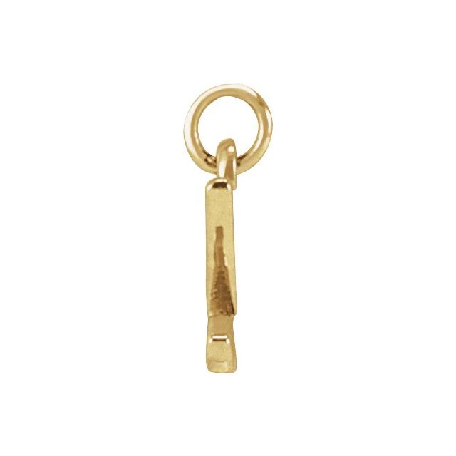 14K Yellow Petite Initial Z Pendant