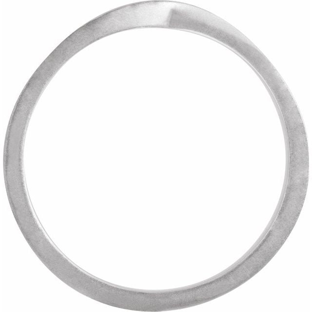 Platinum 5 mm Stackable Twisted Ring