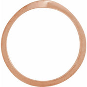 14K Rose 5 mm Stackable Twisted Ring