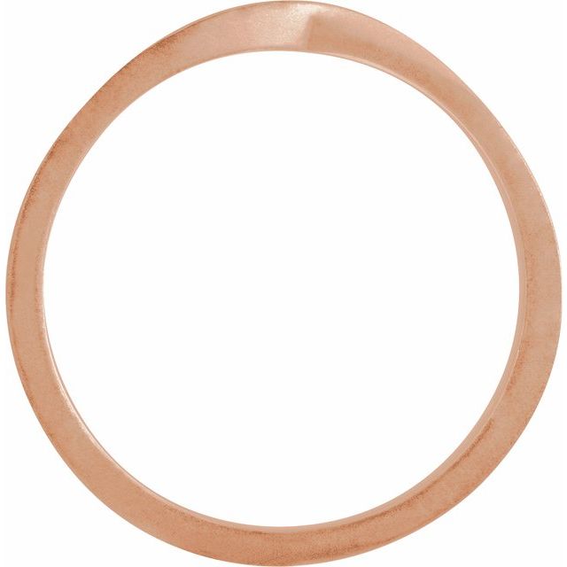 14K Rose 5 mm Stackable Twisted Ring