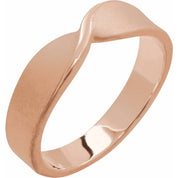 14K Rose 5 mm Stackable Twisted Ring