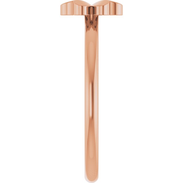 14K Rose Four-Leaf Clover Stackable Ring