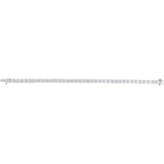 14K White 12 CTW Lab-Grown Diamond Line 7" Bracelet