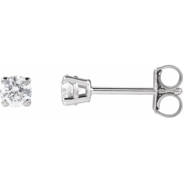 14K White 1/4 CTW Lab-Grown Diamond Stud Earrings