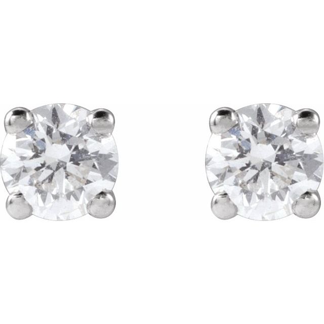 14K White 1/4 CTW Lab-Grown Diamond Stud Earrings