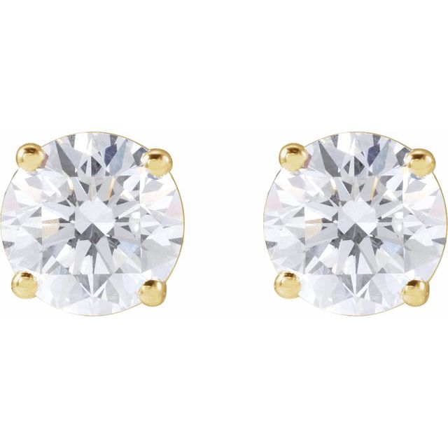 14K Yellow 4 CTW Lab-Grown Diamond Stud Earrings