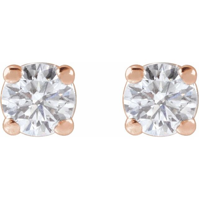 14K Rose 1/5 CTW Lab-Grown Diamond Stud Earrings