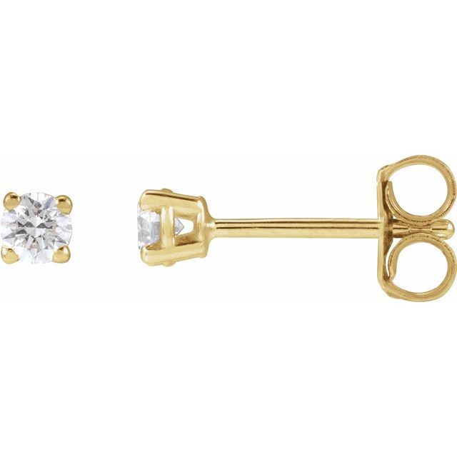 14K Yellow 1/5 CTW Lab-Grown Dimaond Stud Earrings
