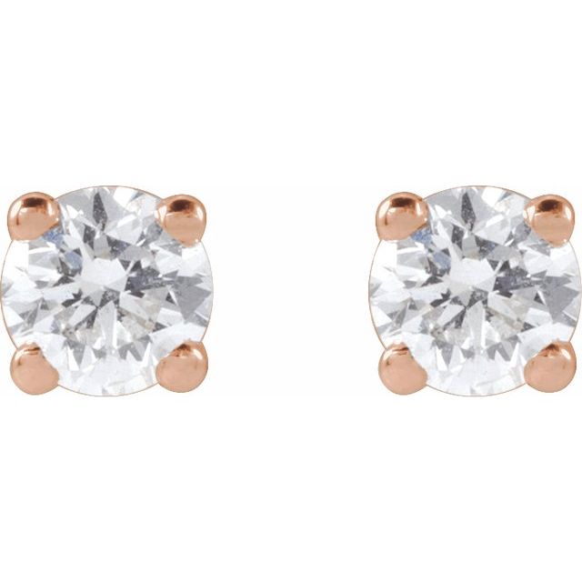 14K Rose 1/4 CTW Lab-Grown Diamond Stud Earrings