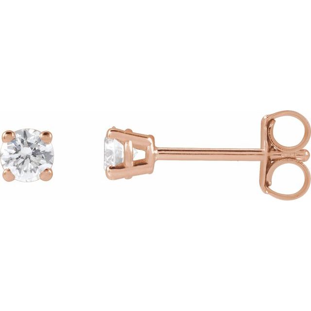 14K Rose 1/4 CTW Lab-Grown Diamond Stud Earrings