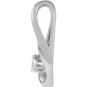 14K White .05 CTW Natural Diamond Freeform Pendant
