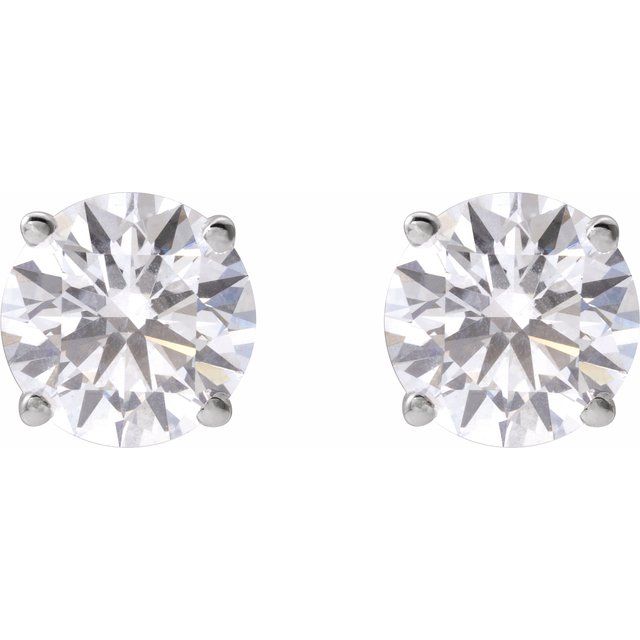 14K White 2 1/2 CTW Lab-Grown Diamond Stud Earrings