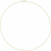 14K Yellow Gold-Filled 1.3 mm Adjustable Cable Chain Necklace by the Inch