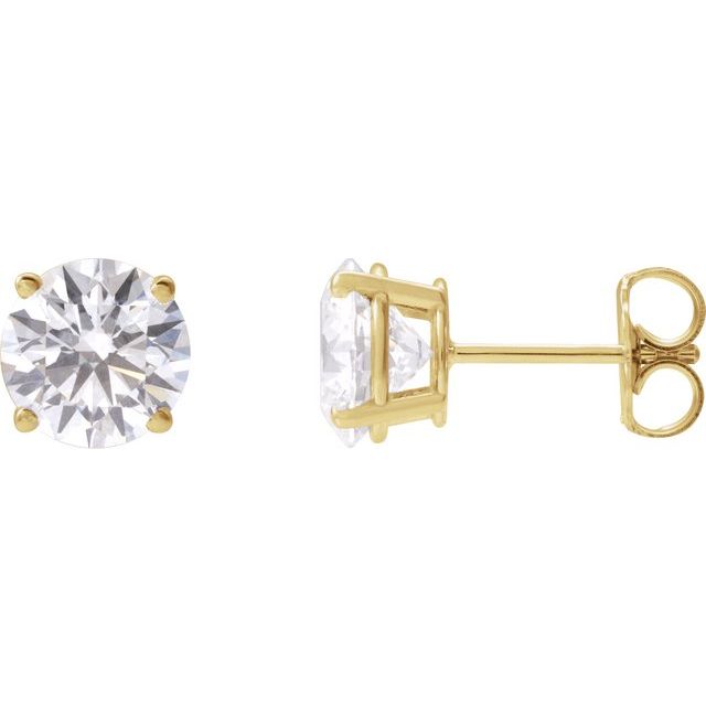 14K Yellow 2 1/2 CTW Lab-Grown Diamond Stud Earrings