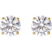 14K Yellow 3 CTW Lab-Grown Diamond Stud Earrings