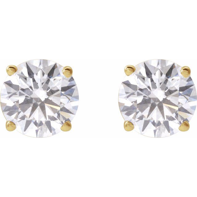 14K Yellow 2 1/2 CTW Lab-Grown Diamond Stud Earrings