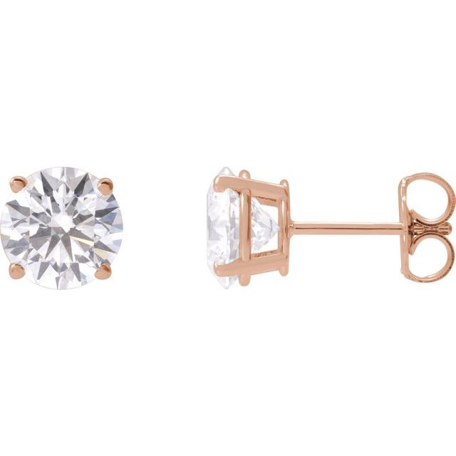 14K Rose 2 1/2 CTW Lab-Grown Diamond Stud Earrings