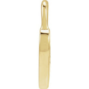 14K Yellow Pink Enamel Heart Pendant