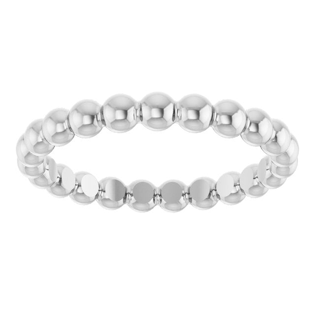Sterling Silver Beaded Stackable Ring
