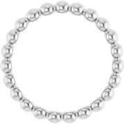 Sterling Silver Beaded Stackable Ring