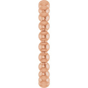 14K Rose Beaded Stackable Ring