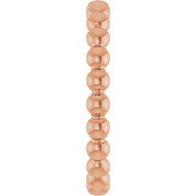 14K Rose Beaded Stackable Ring