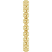 18K Yellow Beaded Stackable Ring - Elegant Design for Everyday Wear