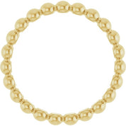 14K Yellow Beaded Stackable Ring
