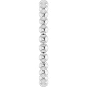 14K White Beaded Stackable Ring