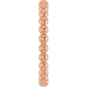 14K Rose Beaded Stackable Ring