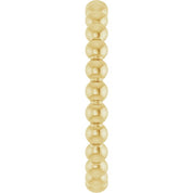 14K Yellow Beaded Stackable Ring - Stylish and Versatile Jewelry
