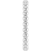 14K White Beaded Stackable Ring