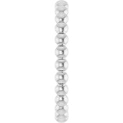 14K White Beaded Stackable Ring