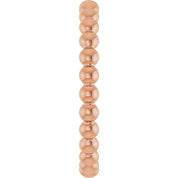 14K Rose Beaded Stackable Ring