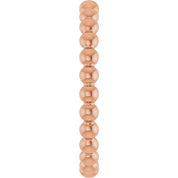 14K Rose Beaded Stackable Ring
