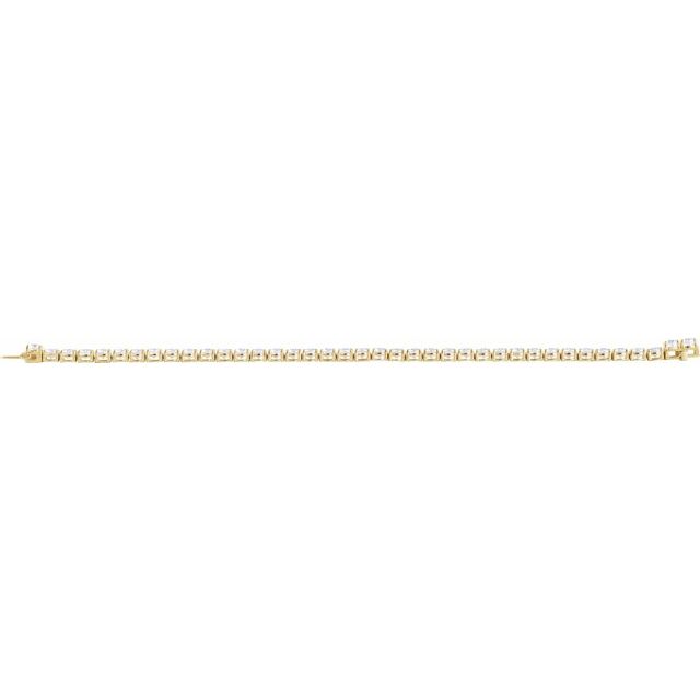 14K Yellow 12 CTW Lab-Grown Diamond Line 7" Bracelet
