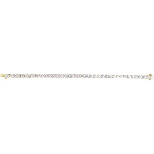 14K Yellow 12 CTW Lab-Grown Diamond Line 7" Bracelet