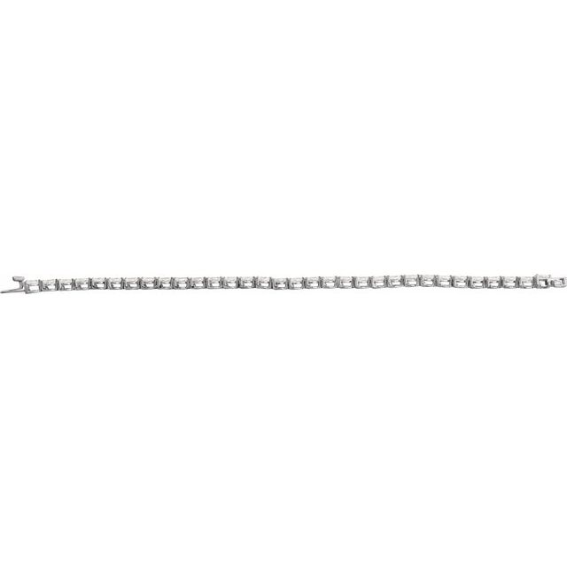 14K White 6 1/2 CTW Lab-Grown Diamond Line 7" Bracelet