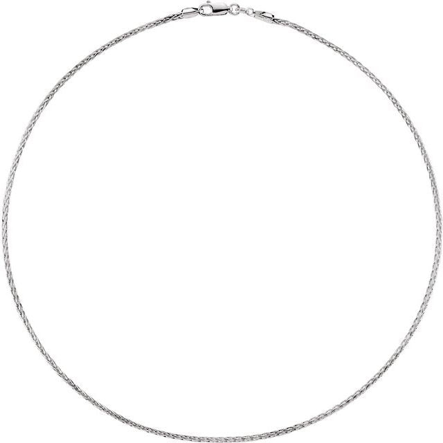 Sterling Silver Diamond-Cut Wheat 20" Chain