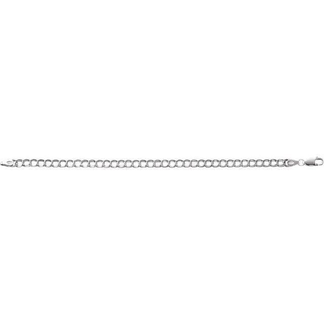 Sterling Silver 4 mm Curb 7" Chain