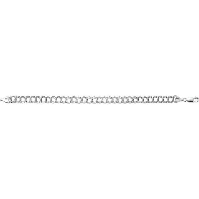 Sterling Silver 7 mm Curb 8" Chain