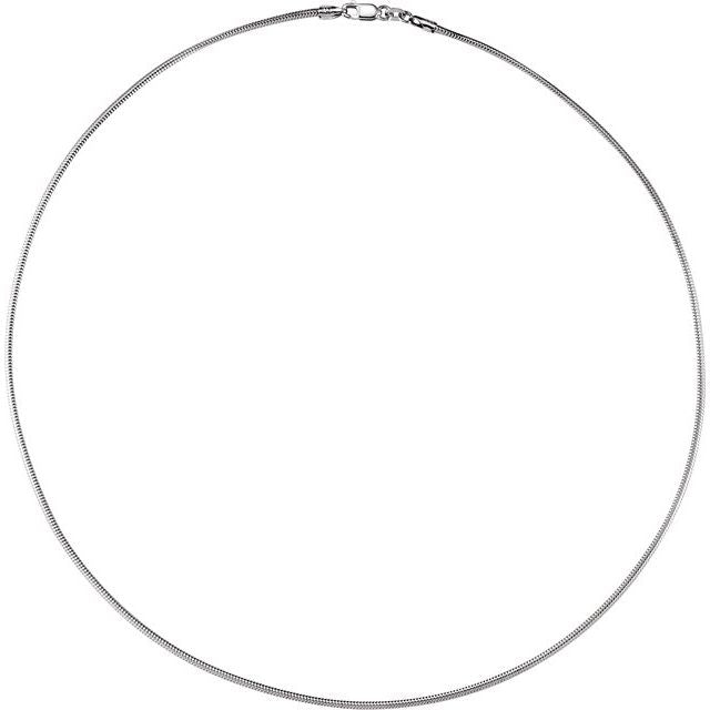 Sterling Silver 1.5 mm Snake 16" Chain