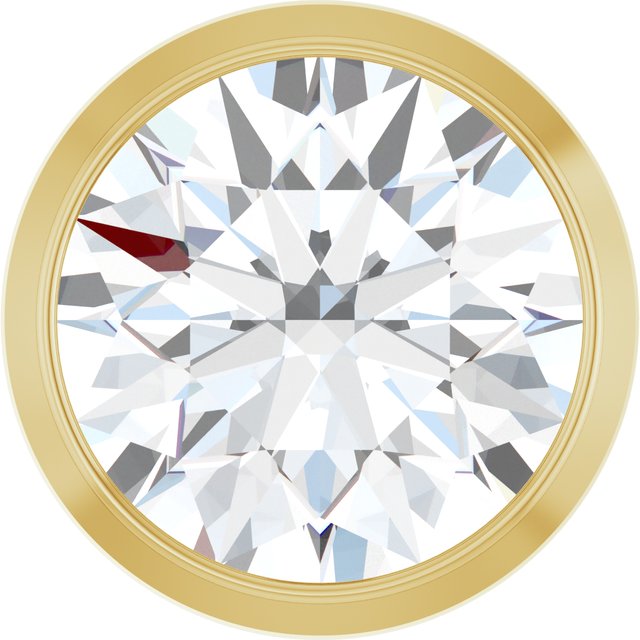 14K Yellow 3/4 CT Lab-Grown Diamond Slide Pendant